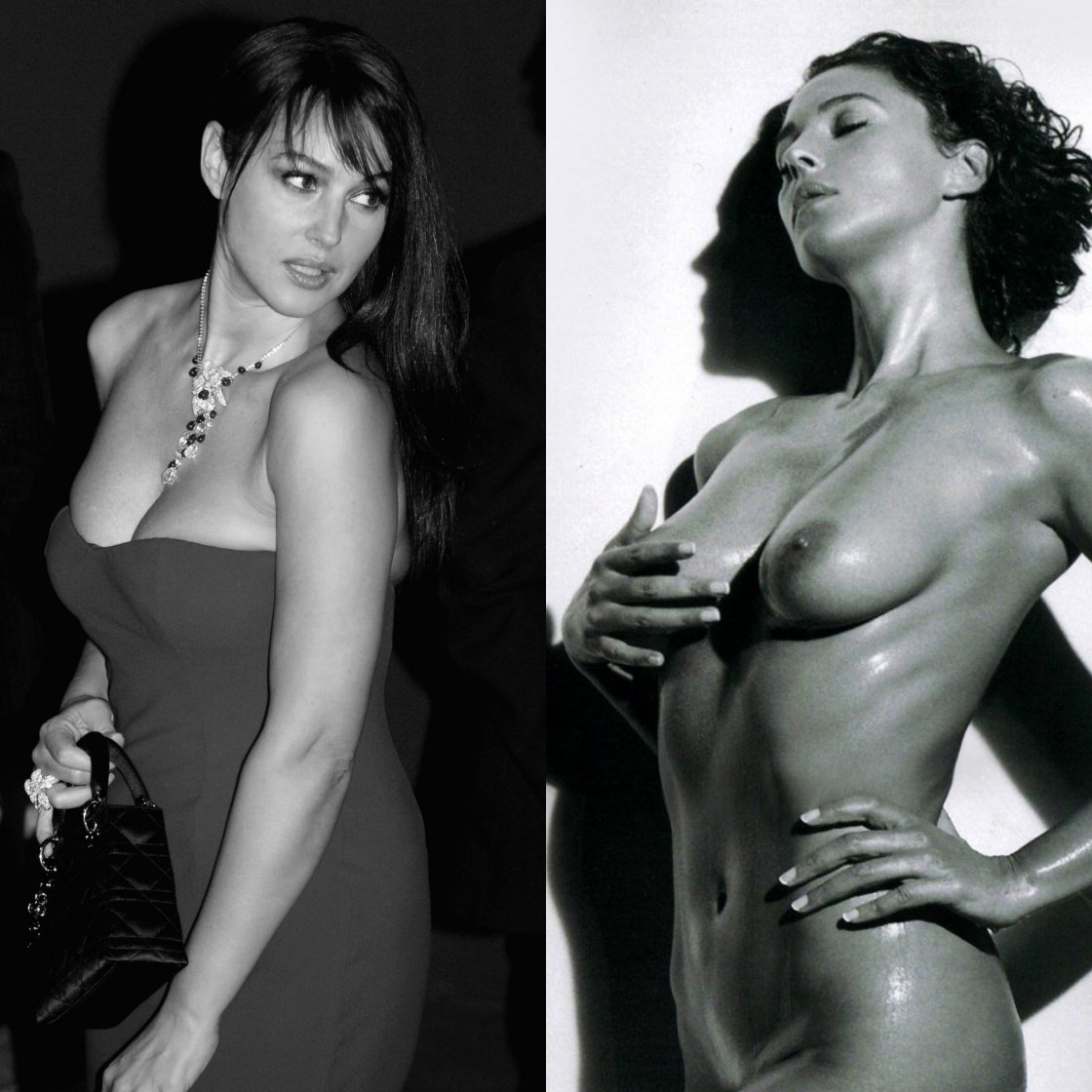 Моника Беллуччи в молодости сиськи