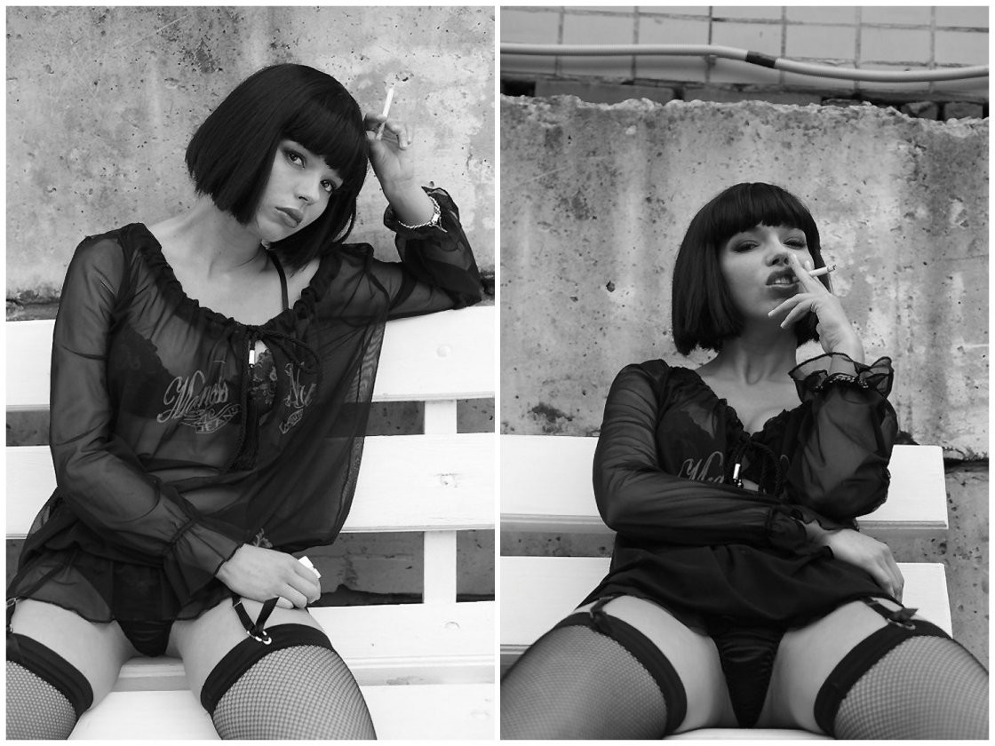 Карина Зверева трусах чулках